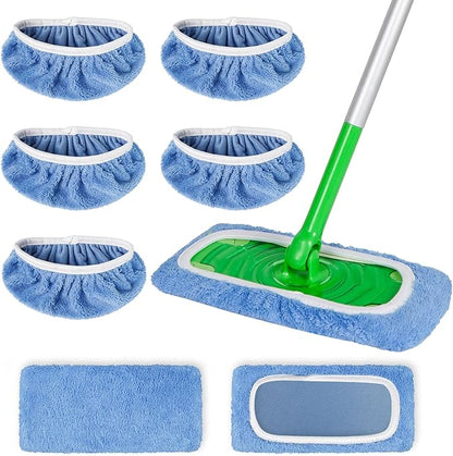 5 Pack Reusable Microfiber Mop Pads Compatible