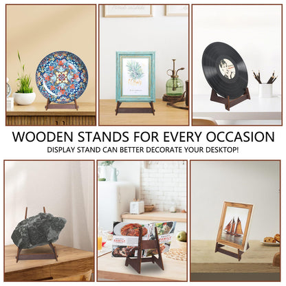 DMREFIT Plate Stands for Display,10 Inch wooden Plate Holder Display Stands,Frame holder stand for Book, Picture,plaque, Decorative Plate, Photo and Platter, Tabletop Art.(1 Pack )