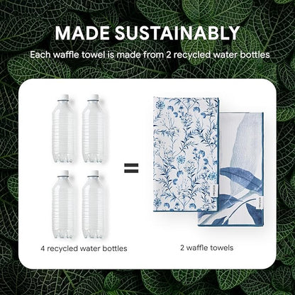 RECYCO Waffle Kitchen Towel Set of 2