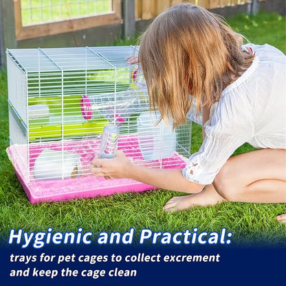 Tondiamo 150 Pieces Disposable Rabbit Cage Liner Plastic Bunny Cage Liner Bag Clear Guinea Pig Cage Liner Leak Proof Plastic Cage Liners for Hedgehog Hamster Small Animals Litter Pan