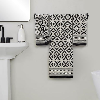 SKL Home Diamond Grid 100% Cotton Premium Bath Towel, 600 GSM, Soft & Absorbent