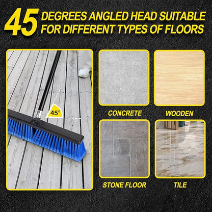 18 Inches Outdoor Push Broom Heavy Duty Shop Broom