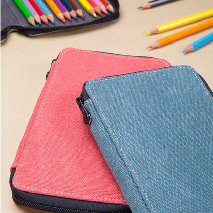 Speedball Art Products Canvas Pencil Case Holds Up To 120 Pencils, Rose