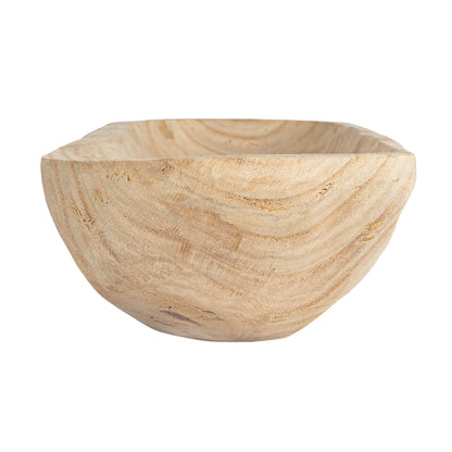 Creative Co-Op Paulownia Wood Oval Bowl