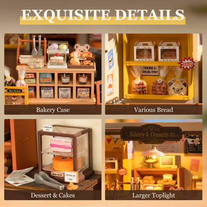 ROBOTIME DIY Miniature Dollhouse Wooden Miniature Furniture Kit