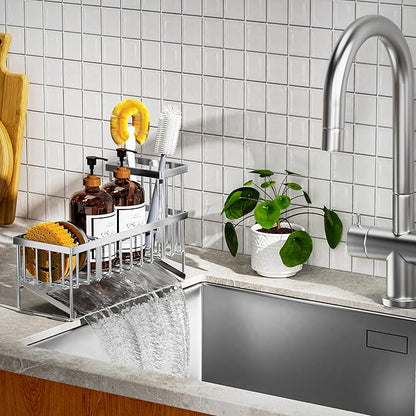 Cisily Extra Large Silver Kitchen Sink Caddy Organzier