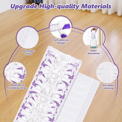Mop Pads Refills for Swiffer Power Mop: 30 Pcs Wet Dry Disposable Pad for