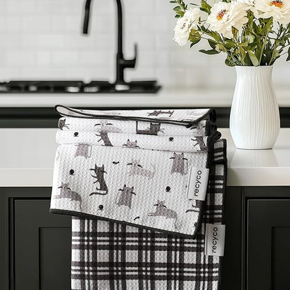 RECYCO Waffle Kitchen Towel Set of 2