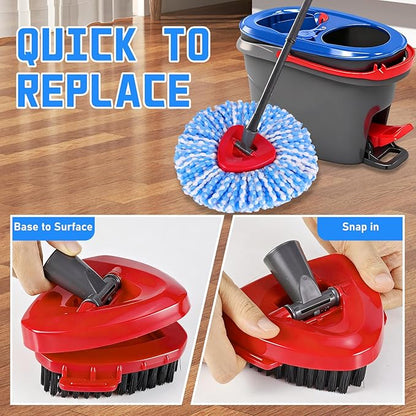 7 Pack Spin Mop Head for O-Ceda RinseClean 2 Tank System, 4 Triangle Microfiber