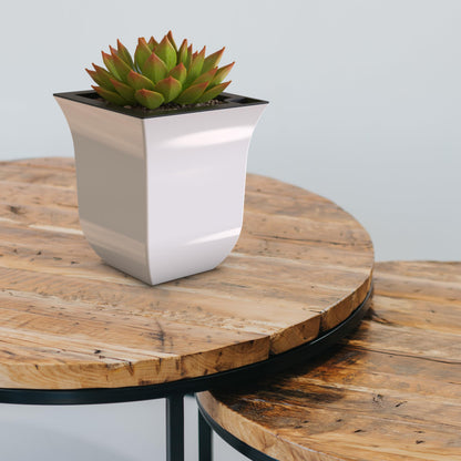 Valencia 8in Planter - White