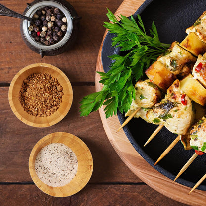 ZTHapwa Bamboo Wooden Bowls Set of 6, 3 Inch Small Serving Bowls for Snacks/Appetizers/Side Dishes/Charcuterie Board, Dipping Sauce Bowl for Condiments, 4 oz Bamboo Wood Ramekins, Reusable & Handmade