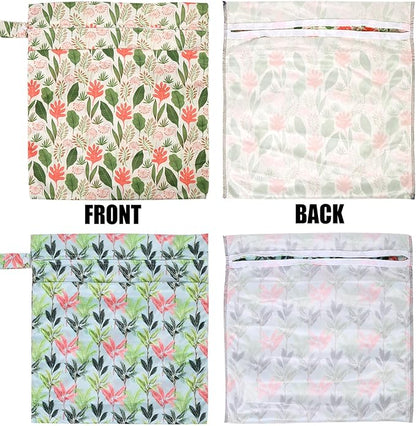 2pcs Travel Waterproof Laundry Bag, Cloth Diaper Wet Dry Bags