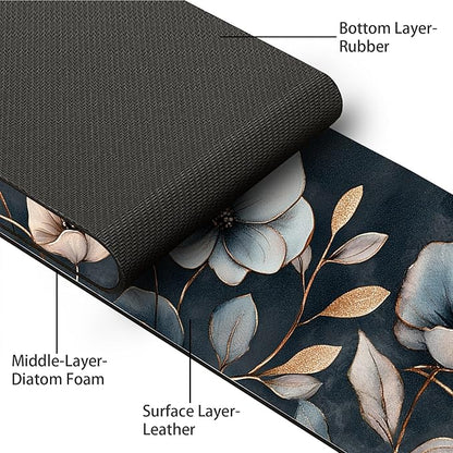 Bimkole 2 PCS Faucet Absorbent Mat, Kitchen Faucet Sink Splash Guard Wraparound