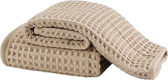 Microfiber Waffle Face Towels, 2 Pieces, Fast Drying, Lint Free 430 GSM
