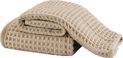 Microfiber Waffle Face Towels, 2 Pieces, Fast Drying, Lint Free 430 GSM