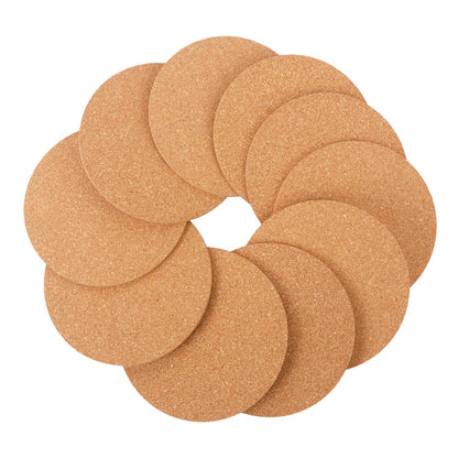 Geytetqi 150 Pieces 3.6 Inch Cork Coasters for Drinks, 90 mm Round Cork Coasters, Non-Slip, Heat-Resistant, Absorbent & Reusable, Perfect for DIY Crafts and Home Tabletop Decoration
