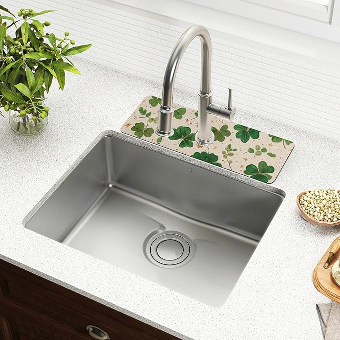 Kitchen Sink Splash Guard 1 PC 14.7 Inch Sink Faucet Mat Splash Guard