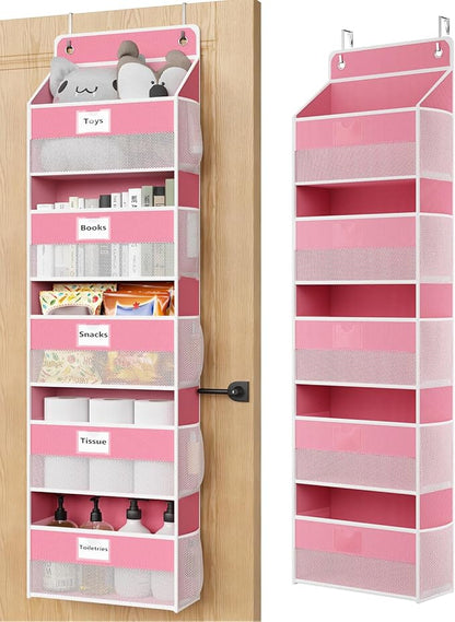 Over The Door Organizer Hanging, 5 Shelf Behind The Doors Storage, Pantry Door