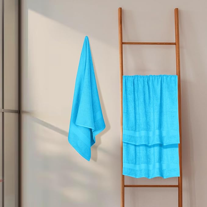 GLAMBURG Premium Cotton 4 Pack Bath Towel Set