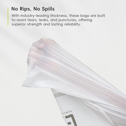 EKO 13 Gallon / 40-60 Liter, Extra-Strong Unscented Garbage Bags, Easy-Dispense
