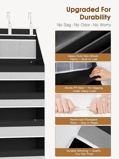 Criusia 2 Pack Over the Door Organizer, Heavy-Duty 6-Shelf Hanging Storage