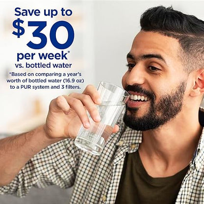 PUR Plus Vertical Faucet-Mount Water Filtration System, Lead-Reducing Filter