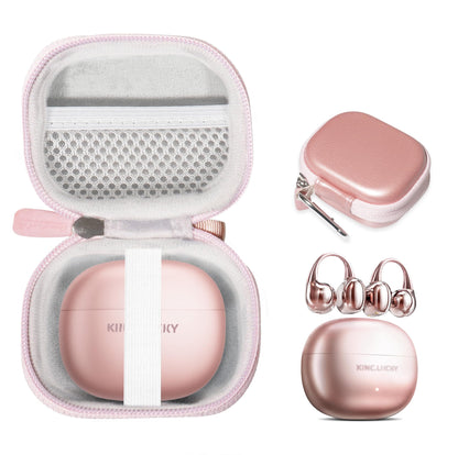 CaseSack Case for King Lucky i121 Clip on Earbuds Open Ear 5.4 Headphones (Rose Gold)