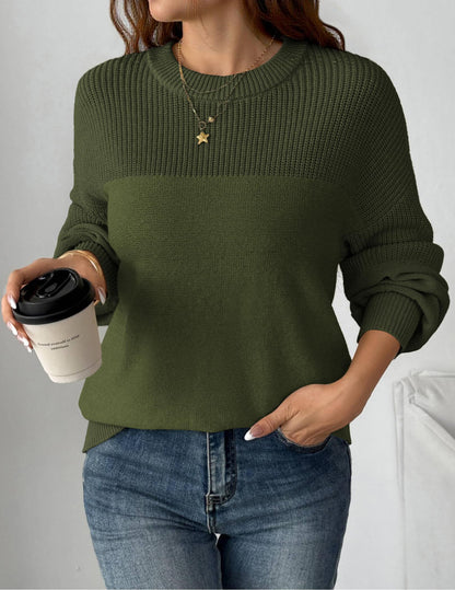 Zeagoo Women's 2025 Fall Chunky Knit Sweater Oversized Crewneck Long Sleeve Winter Cotton Pullover Sweaters Jumper Tops