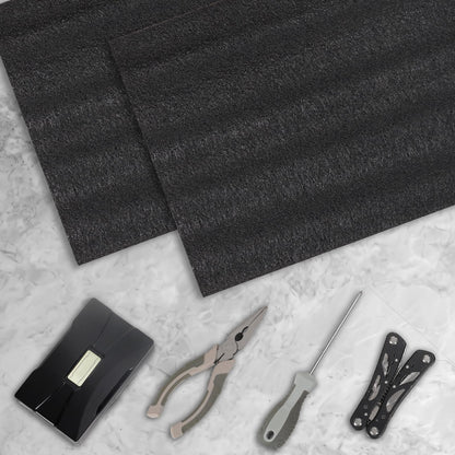 AurDo 5 Pcs Black Polyurethane Foam Sheet,16x12x0.5 Inch Cuttable Foam Padding Pad for Packing and Crafts,Toolbox Storage
