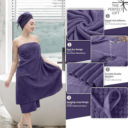 Extra Large Bath Towel Set of 4, Oversized Bath Sheet Super Soft Highly