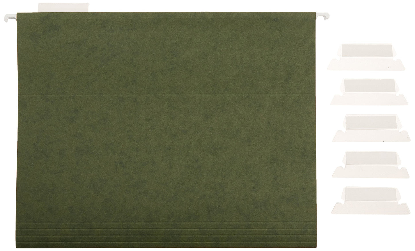 Amazon Basics Hanging Organizer File Folders for Efficient Filing, Sturdy, Adjustable Tabs, Letter Size, Pack of 25, Green