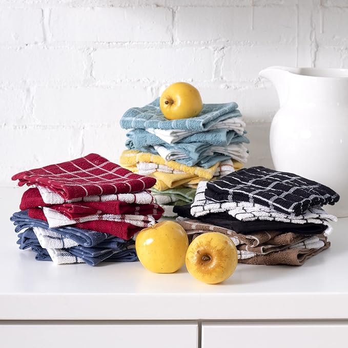 Ritz Premium 100% Cotton Terry Check Kitchen Dish Cloths