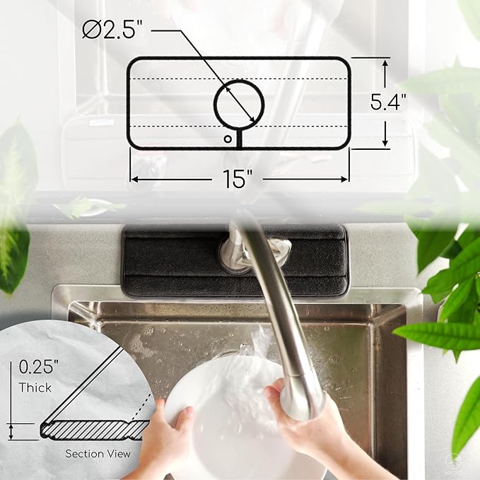 The Original Ternal Sinkmat Drip Catcher & Splash Guard, Faucet Mat