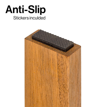 JONATHAN Y Saru Solid Acacia Wood Shower Foot Rest for Shaving Legs, 11.8" Minimalist Water-Resistant Slanted Spa Stool for Inside Shower, Natural STL1004A