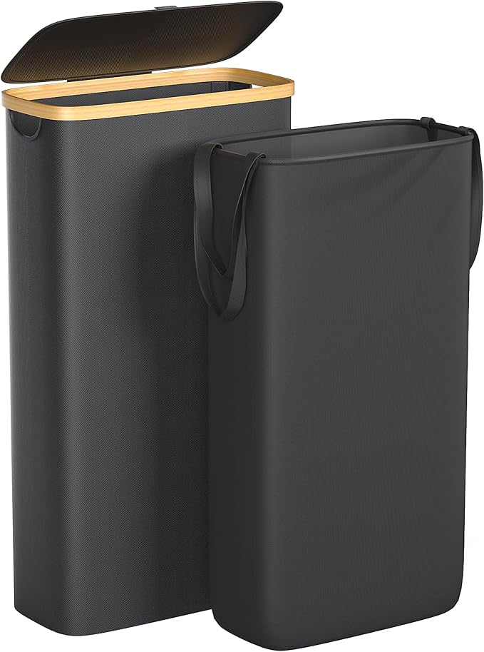 Slim Laundry Hamper, 60L Waterproof Narrow Laundry Basket