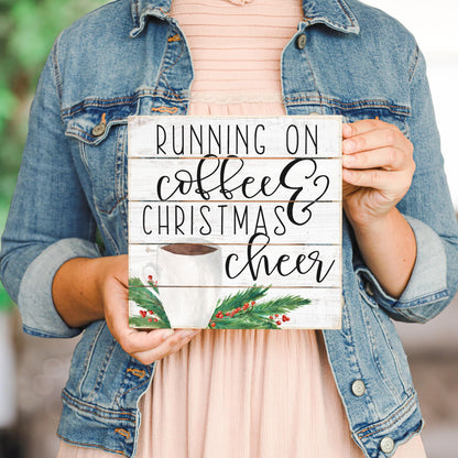 Simply Said, INC Perfect Pallets Petites 8" Wood Sign PET16708 - Coffee & Christmas