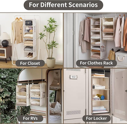 StorageWorks 6-Shelf Closet Organizers, Two 3-Shelf Separable Hanging Shelves