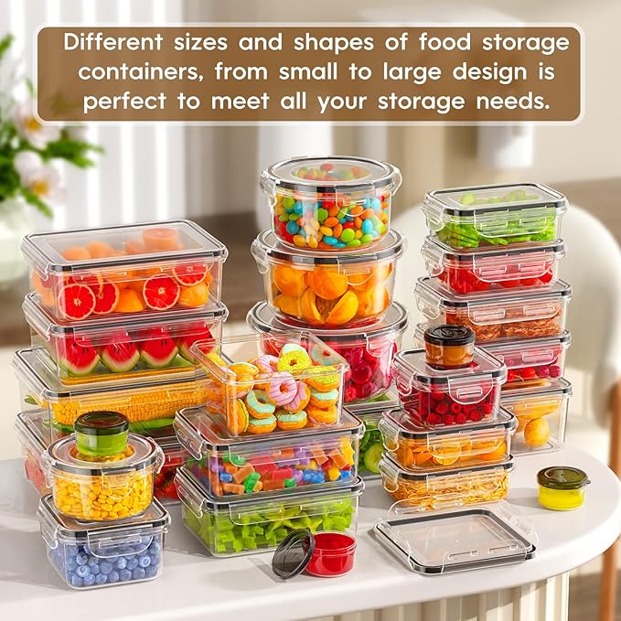 50 PCS Food Storage Containers