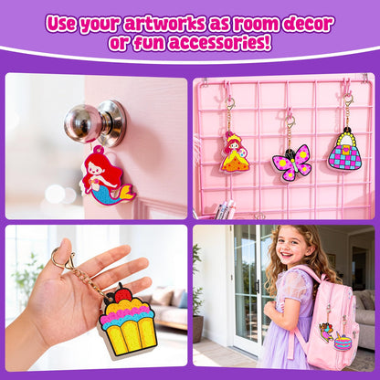 JoyCat Art Kit- 3D DIY Foam Texture Painting Kit, Unicorn & Princess Magic Puffy Paint Kit, Easter Basket Stuffers, Craft Kits for Kids, Creative Gift for Girls & Boys Ages 4, 5, 6, 7, 8, 9, 10