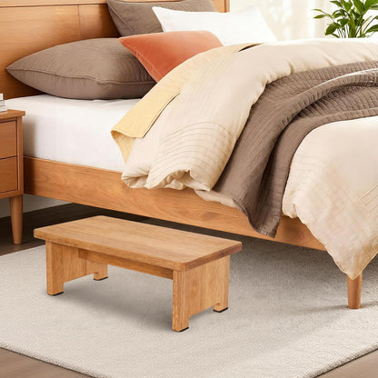Jurath Wooden Step Stool Step Stool for Adults Heavy Duty Stepping Stool for Bedroom, Garden, Bathroom Easy to Assemble 5.9" High