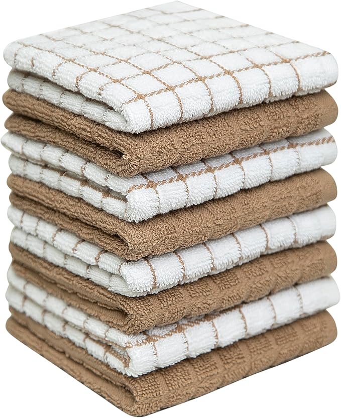 Bumble Dish Cloths | 12" x 12" | 100% Cotton Kitchen Towels | 405 GSM | Soft