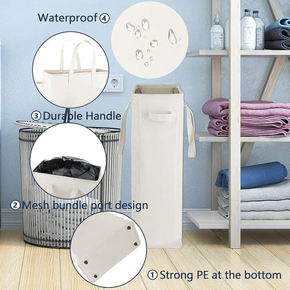 Odonata Slim Laundry Hamper Handles Collapsible Laundry Basket Thin Dirty