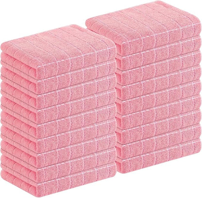 Homaxy 100% Cotton Terry Kitchen Towels, Checkered Designed, Soft and Super