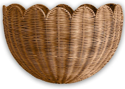 BEBE BASK Scalloped Wicker Hanging Basket