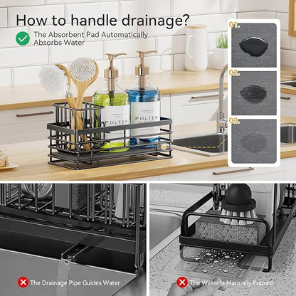 Yofidra Sponge Holder for Kitchen Organizer: Sink Caddy