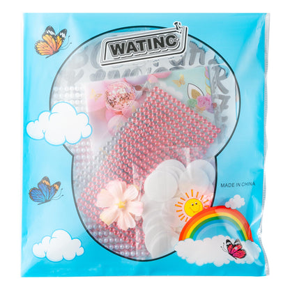 WATINC Graduation Cap Decorations Kit - Class of 2026 DIY Grad Hairband Cap with 3D Butterfly Flowers Rhinestones Pearl Letter Stickers, for Hat Topper Crafts School Class Party Supplies (Rose Gold)