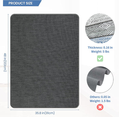 RccugmatS Chair Mat for Hardwood Floor, 36" x 48" Heavy Duty Office Chair Mat for Rolling Chairs, Anti Slip, Computer Chair Desk Mat, Floor Protector for Home Office, Graphite Texture