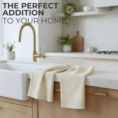 KIBAGA Decorative Hand Towels for Your Bathroom Or Kitchen – Luxurious Set of 2