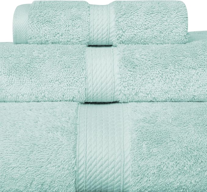 SUPERIOR Egyptian Cotton Pile 3 Piece Towel Set, Includes 1 Bath, 1 Hand