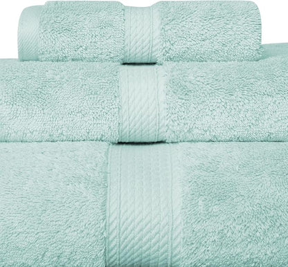 SUPERIOR Egyptian Cotton Pile 3 Piece Towel Set, Includes 1 Bath, 1 Hand
